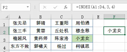 数据查询的最佳搭档——INDEX和MATCH函数 数据查询的最佳搭档——INDEX和MATCH函数